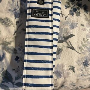 Scout Navy and White Stripe Insulated Wine Bag